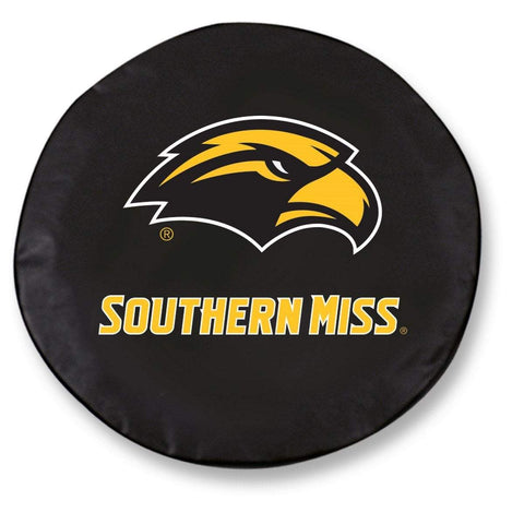 Southern Miss Golden Eagles HBS Black Fitted Car Tire Cover - Sporting Up