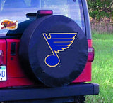 St. louis blues hbs cubierta de neumático de repuesto instalada en vinilo negro - sporting up