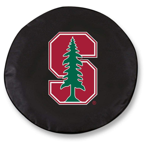 Stanford Cardinal HBS Black Vinyl Fitted Spare Car Tire Cover - Sporting Up