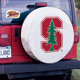 Cubierta de neumático de repuesto para automóvil de vinilo blanco Stanford cardinal hbs - sporting up