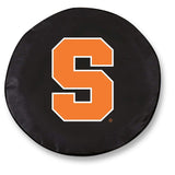 Cubierta de neumático de coche de repuesto instalada en vinilo negro hbs naranja Syracuse - sporting up