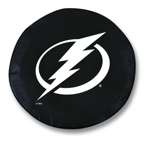 Housse de pneu de voiture de secours équipée en vinyle noir Tampa Bay Lightning HBS - Sporting Up
