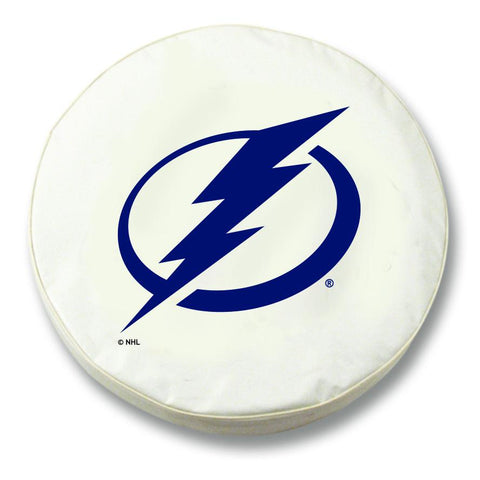 Kaufen Sie Tampa Bay Lightning HBS Ersatzreifenabdeckung aus weißem Vinyl – sportlich