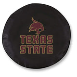 Texas State Bobcats HBS Black Vinyl Fitted Spare Car Tire Cover - Sporting Up