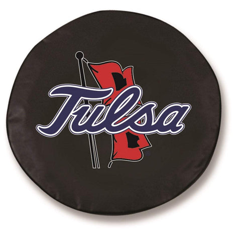 Shop Tulsa Golden Hurricane HBS Black Vinyl Fitted Car Tire Cover - Sporting Up