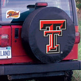 Texas tech red raiders hbs cubierta de neumático de automóvil equipada con vinilo negro - sporting up