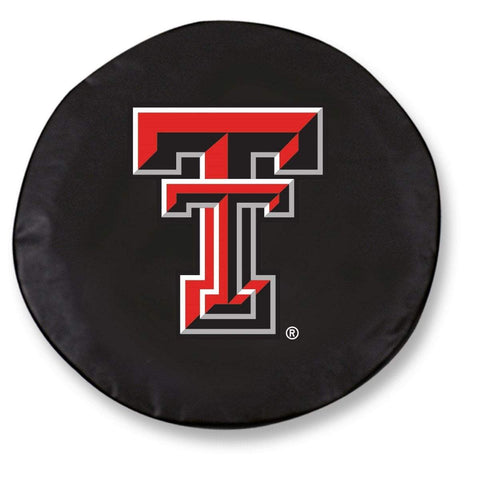 Achetez la housse de pneu de voiture ajustée en vinyle noir hbs des raiders rouges texas tech - sporting up