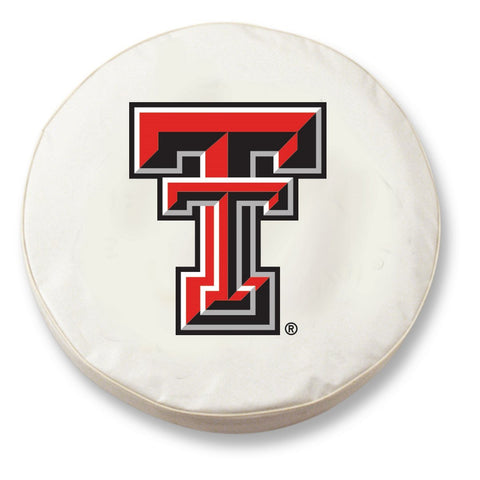 Texas Tech Red Raiders HBS Autoreifenabdeckung aus weißem Vinyl – sportlich