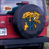 Kentucky Wildcats Cat Black Vinyl Fitted Spare Car Tire Cover - Sporting Up