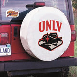 UNLV Rebels HBS White Vinyl Fitted Spare Car Tire Cover - Sporting Up