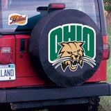 Ohio bobcats hbs svart vinylmonterat reservdäcksskydd för bil - sportigt