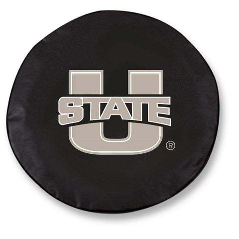 Utah State Aggies HBS Housse de pneu de rechange en vinyle noir - Sporting Up