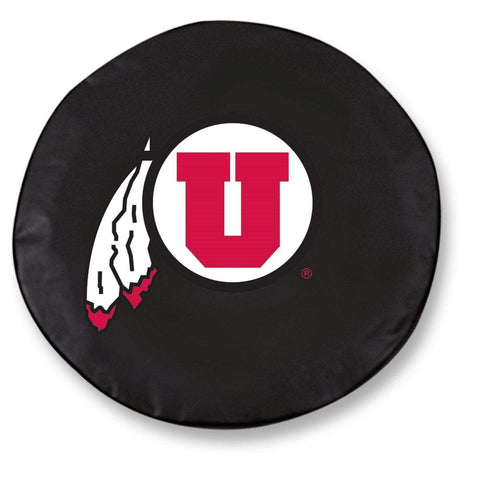 Utah utes hbs Ersatzreifenabdeckung aus schwarzem Vinyl – sportlich