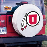 Utah utes hbs cubierta de neumático de repuesto instalada en vinilo blanco - sporting up