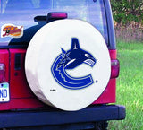 Vancouver Canucks HBS White Vinyl Fitted Spare Car Tire Cover - Sporting Up