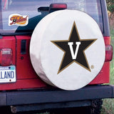 Vanderbilt Commodores HBS Autoreifenabdeckung aus weißem Vinyl – sportlich