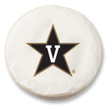 Vanderbilt Commodores HBS White Vinyl Fitted Car Tire Cover - Sporting Up