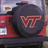 Virginia Tech Hokies HBs Housse de pneu de rechange en vinyle noir - Sporting Up
