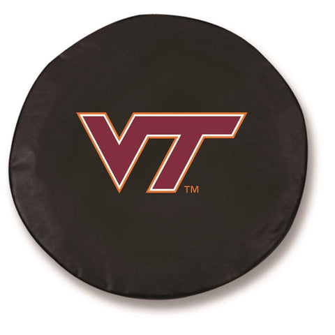 Virginia Tech Hokies HBS Black Vinyl Fitted Spare Car Tire Cover - Sporting Up
