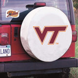 Virginia Tech Hokies HBS White Vinyl Fitted Spare Car Tire Cover - Sporting Up