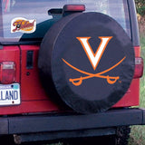 Virginia cavaliers hbs svart vinylmonterat reservdäcksskydd för bil - sportigt