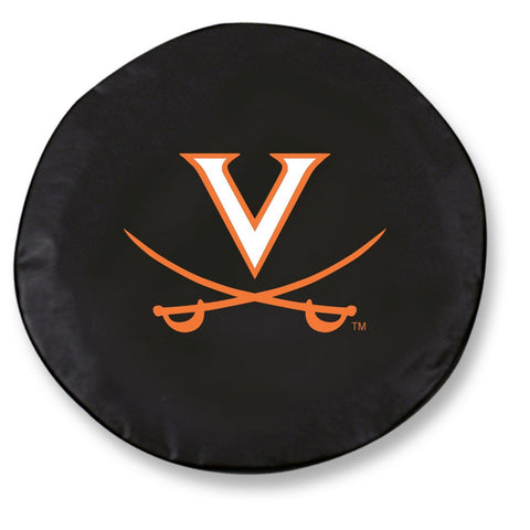 Virginia Cavaliers HBS Ersatzreifenabdeckung aus schwarzem Vinyl – sportlich