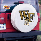 Wake Forest Demon Deacons HBS White Vinyl Fitted Car Tire Cover - Sporting Up