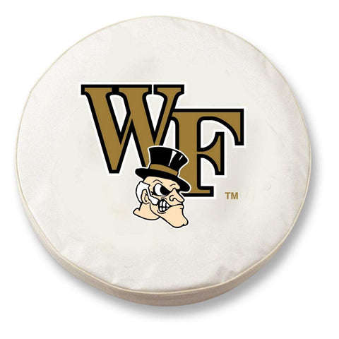 Shop Wake Forest Demon Deacons HBS White Vinyl Fitted Car Tire Cover - Sporting Up