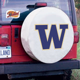 Washington Huskies HBS White Vinyl Fitted Spare Car Tire Cover - Sporting Up