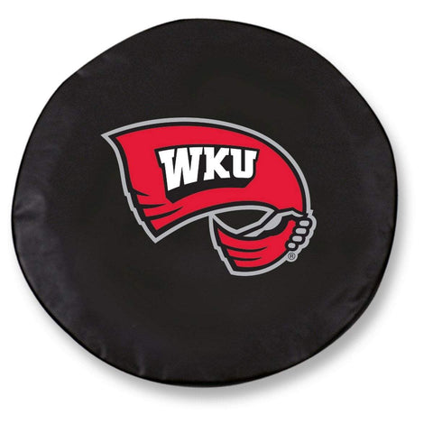 Western Kentucky Hilltoppers Black Vinyl Fitted Car Tire Cover - Sporting Up