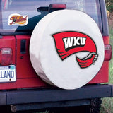 Western Kentucky Hilltoppers Housse de pneu de voiture équipée en vinyle blanc – Sporting Up