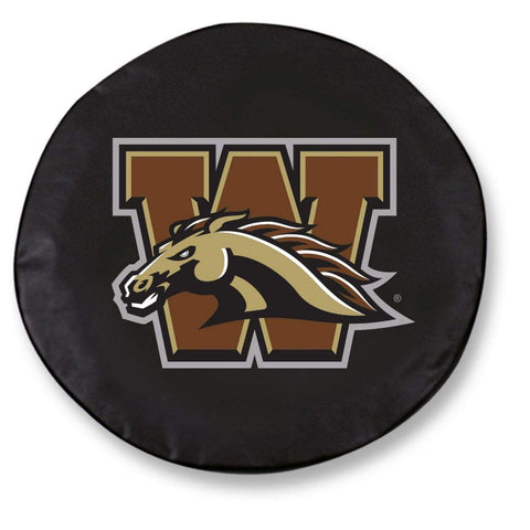 Western Michigan Broncos HBS Black Vinyl Fitted Car Tire Cover - Sporting Up