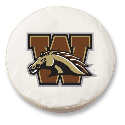 Shop Western Michigan Broncos HBS White Vinyl Fitted Car Tire Cover - Sporting Up