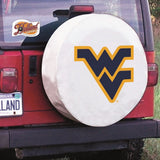 West virginia mountaineers hbs cubierta de neumático de automóvil equipada con vinilo blanco - sporting up