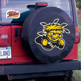 Wichita State Shockers HBS Black Vinyl Fitted Car Tire Cover - Sporting Up