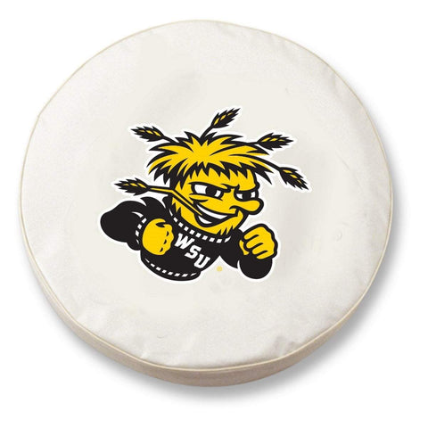 Wichita State Shockers HBS White Vinyl Fitted Car Tire Cover - Sporting Up