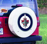 Housse de pneu de voiture de secours équipée en vinyle blanc HBs des Jets de Winnipeg - Sporting Up