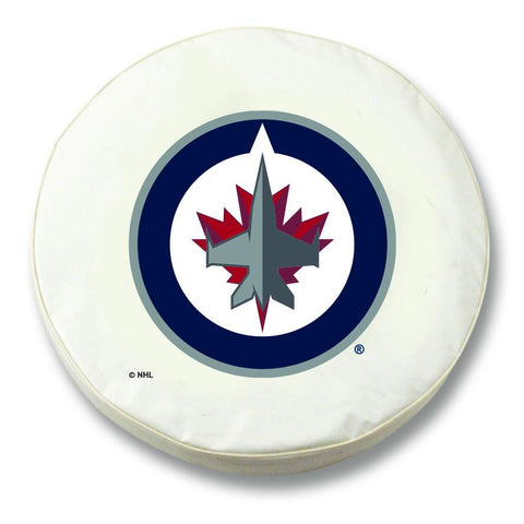 Achetez la housse de pneu de secours équipée en vinyle blanc hbs des Jets de Winnipeg - Sporting Up