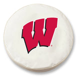 Wisconsin Badgers HBS "W" White Vinyl Fitted Car Tire Cover - Sporting Up