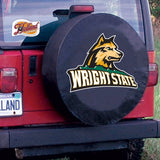 Wright State Raiders HBS Black Vinyl Fitted Spare Car Tire Cover - Sporting Up