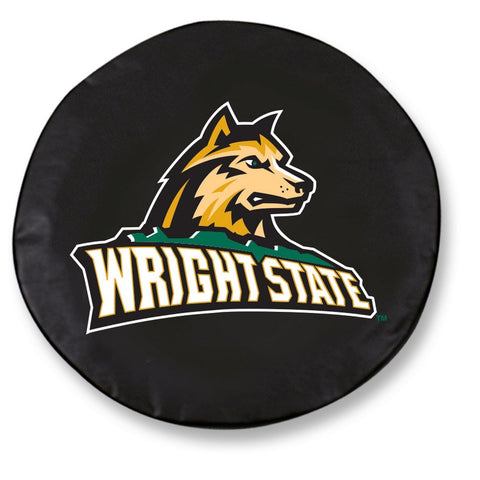 Wright State Raiders HBS Black Vinyl Fitted Spare Car Tire Cover - Sporting Up