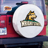 Wright State Raiders HBS White Vinyl Fitted Spare Car Tire Cover - Sporting Up