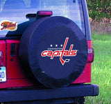 Washington Capitals HBS Black Vinyl Fitted Spare Car Tire Cover - Sporting Up