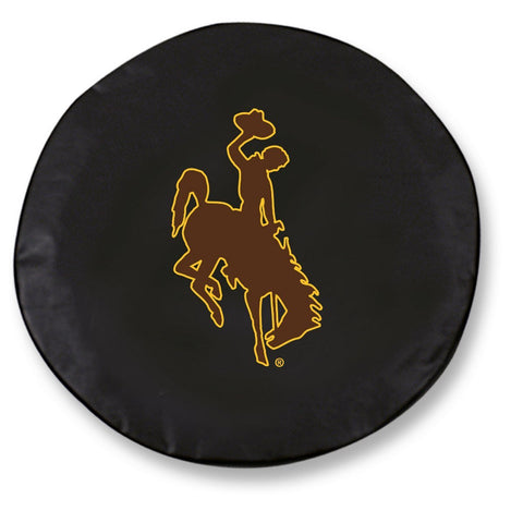 Shop Wyoming Cowboys HBS Black Vinyl Fitted Spare Car Tire Cover - Sporting Up