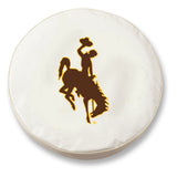 Wyoming Cowboys HBS White Vinyl Fitted Spare Car Tire Cover - Sporting Up