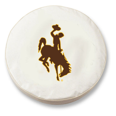 Shop Wyoming Cowboys HBS White Vinyl Fitted Spare Car Tire Cover - Sporting Up