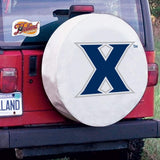 Xavier Musketeers HBS White Vinyl Fitted Spare Car Tire Cover - Sporting Up