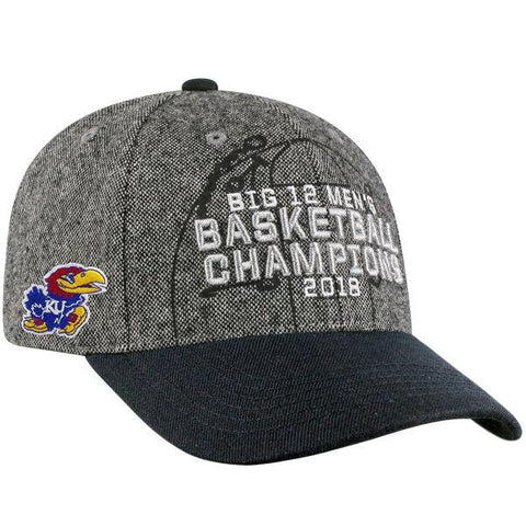 Shop Kansas Jayhawks 2018 Big 12 Basketball Tournament Champions Locker Room Hat Cap - Sporting Up