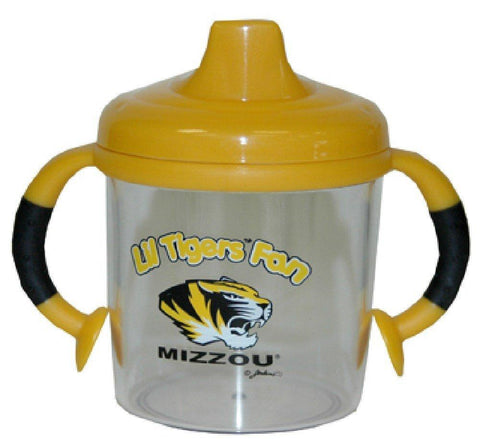 Goldfarbene Trinkbecher mit Doppelgriff und tropffreiem Logo des Missouri Tigers NCAA-Teams – sportlich