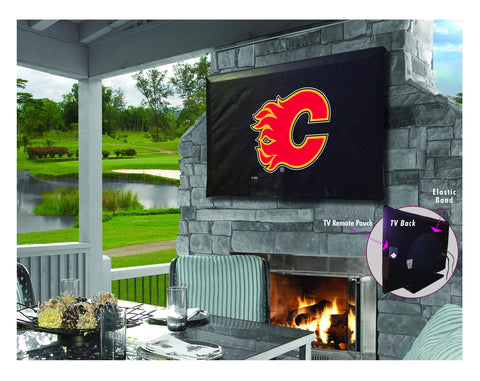 Magasinez la housse de télévision en vinyle respirant et résistant à l'eau des Flames de Calgary - Sporting Up